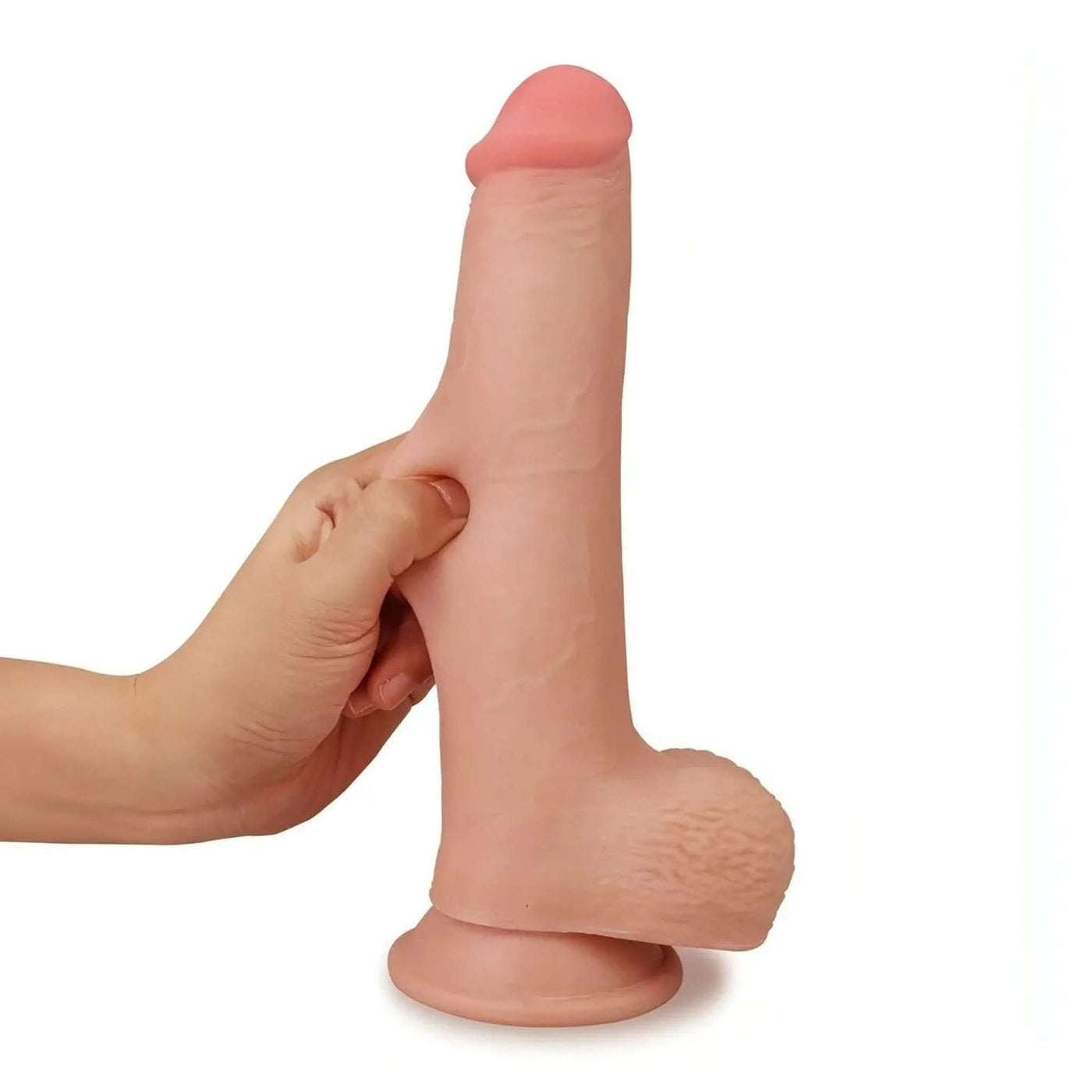 Fallo realistico con pelle scorrevole come un membro vero - 8.25 ″, Rosa Carne