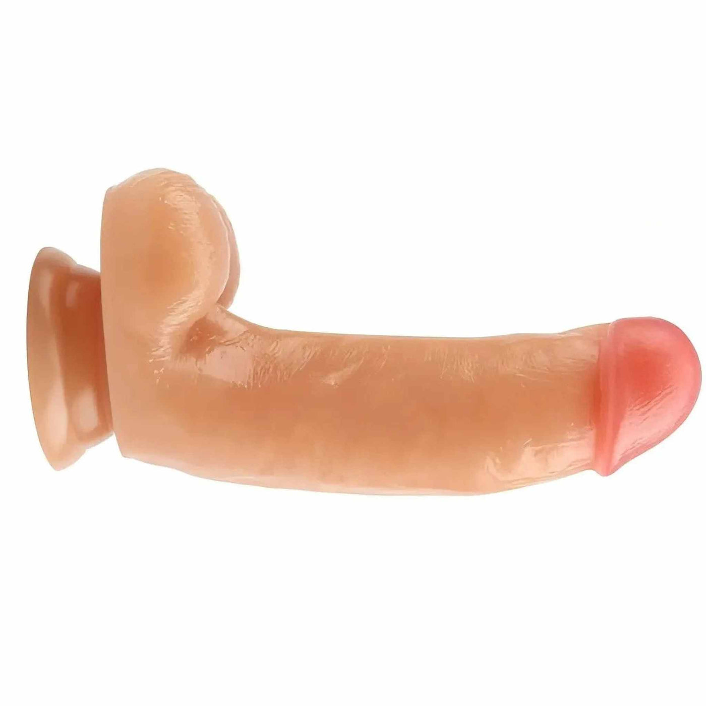 Fallo realistico con testicoli e ventosa 17.5 cm Ø 4 cm