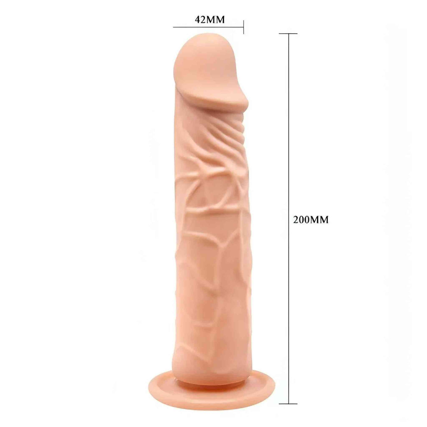 Fallo realistico con ventosa 20 cm Rosa Carne