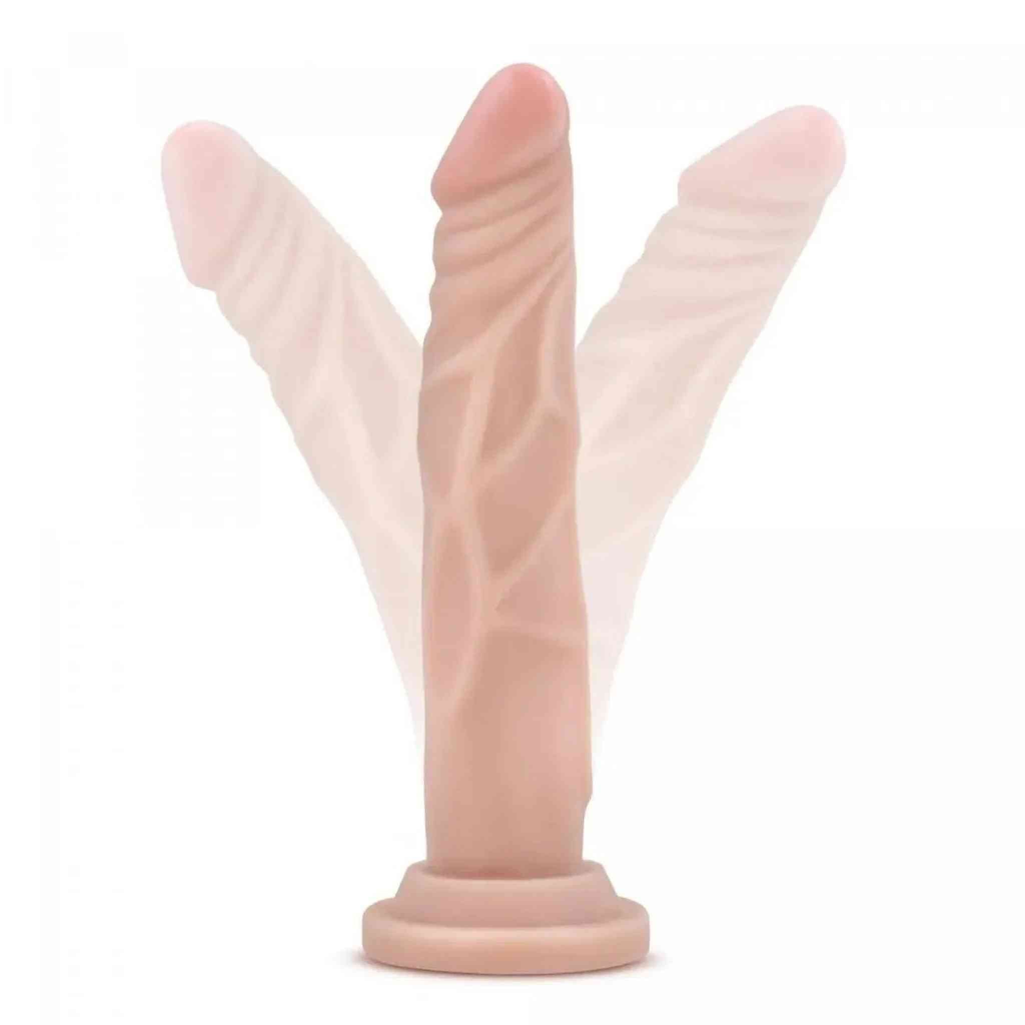 Fallo realistico con ventosa senza testicoli - 7.5'' Rosa Carne