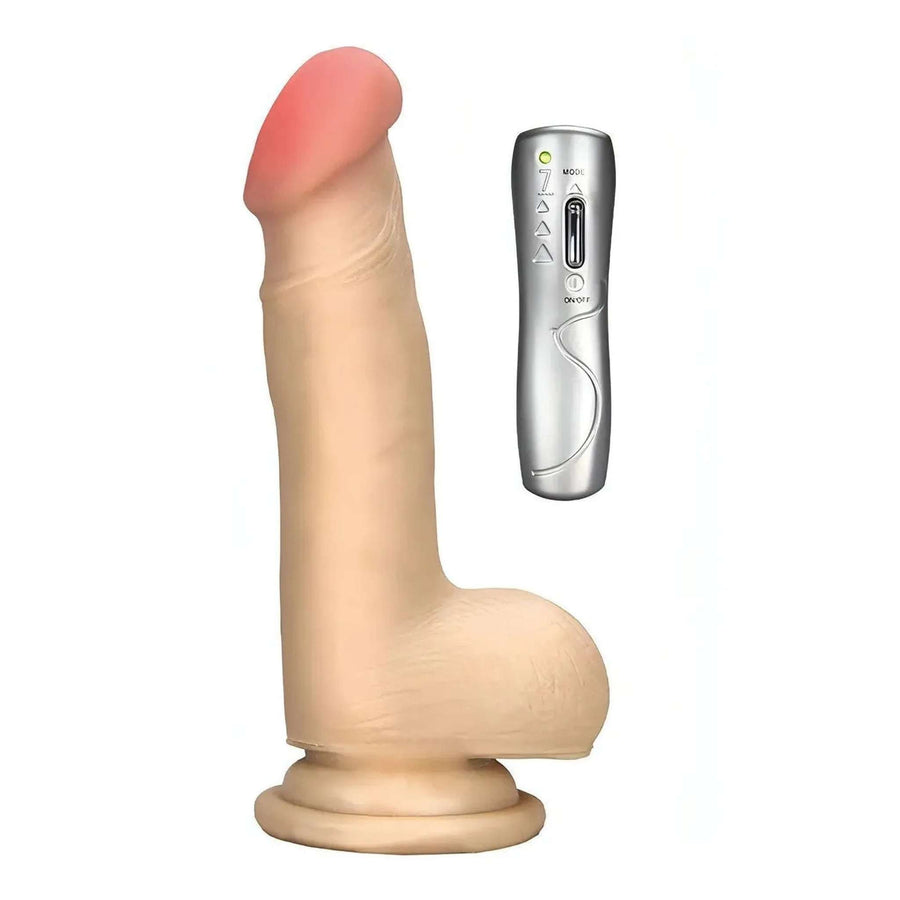 Realistic vibrating phallus in cyberskin 16.5 cm - 7 vibration modes