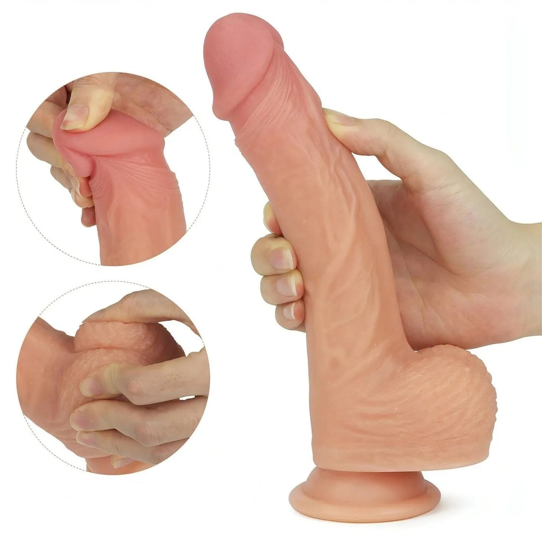 Fallo vibrante riscaldabile fino a 40° e 10 modalità di rotazione - Silicone Medicale, Totalmente Anallergico, Ricaricabile