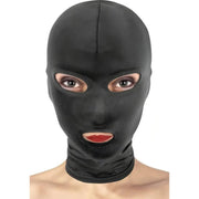 Fetish Tentation Cappuccio nero open mouth and eyes
