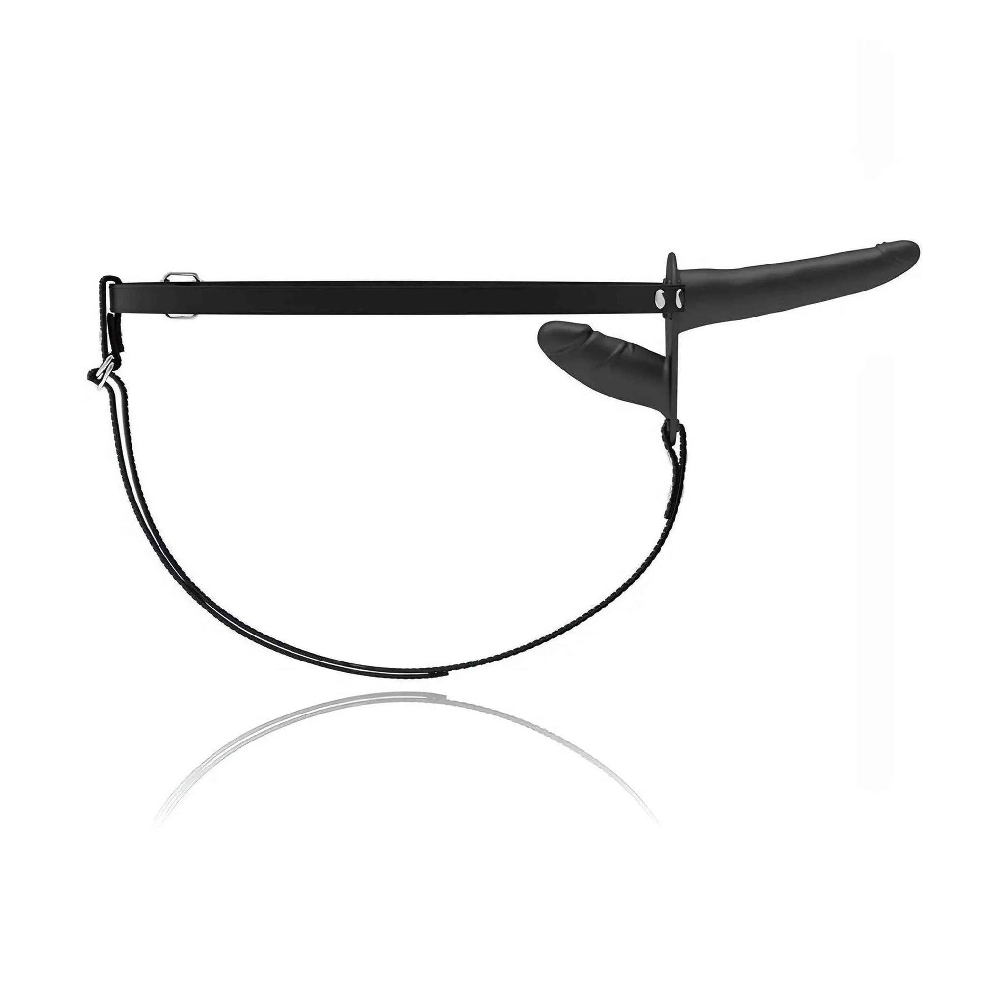 Flesh Up Double Penetrix Silicone Strap-On - Silicone Medicale, Nero