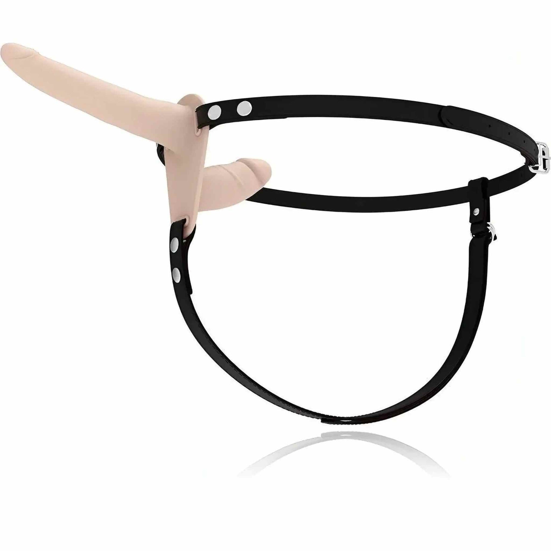 Flesh Up Double Penetrix Silicone Strap-On - Silicone Medicale, Rosa Carne