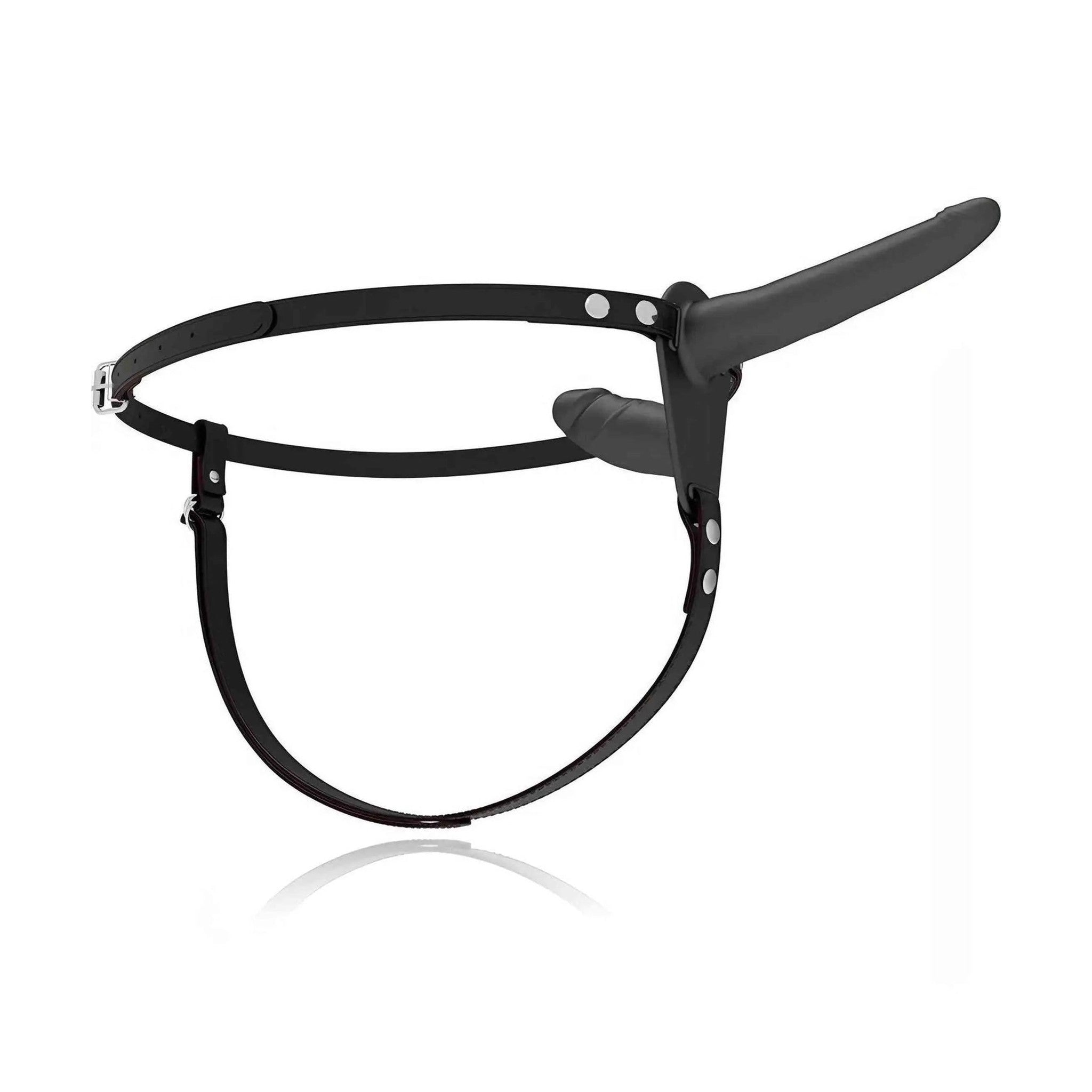 Flesh Up Double Penetrix Silicone Strap-On - Silicone Medicale, Nero