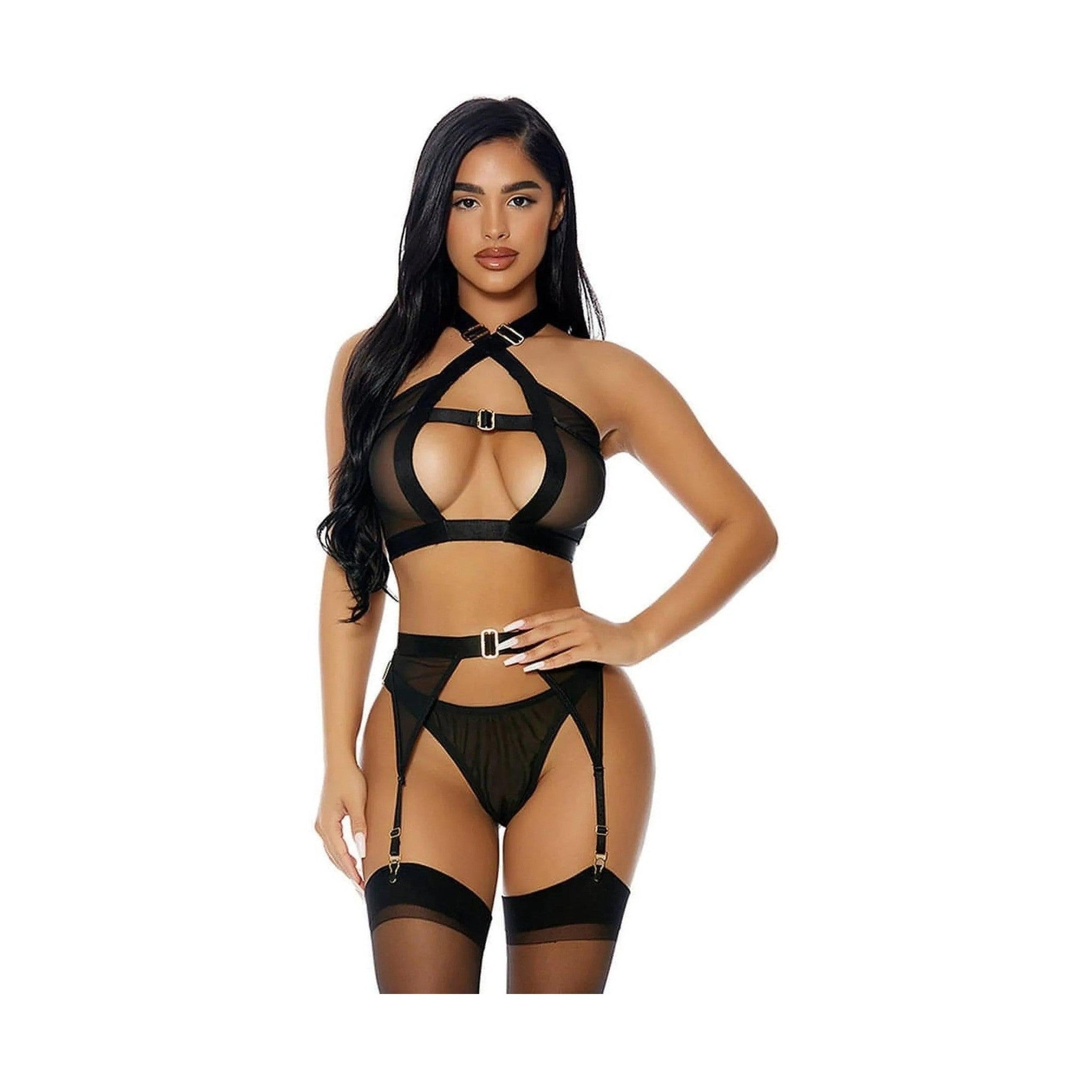 Golden Hour Lingerie Set - Black