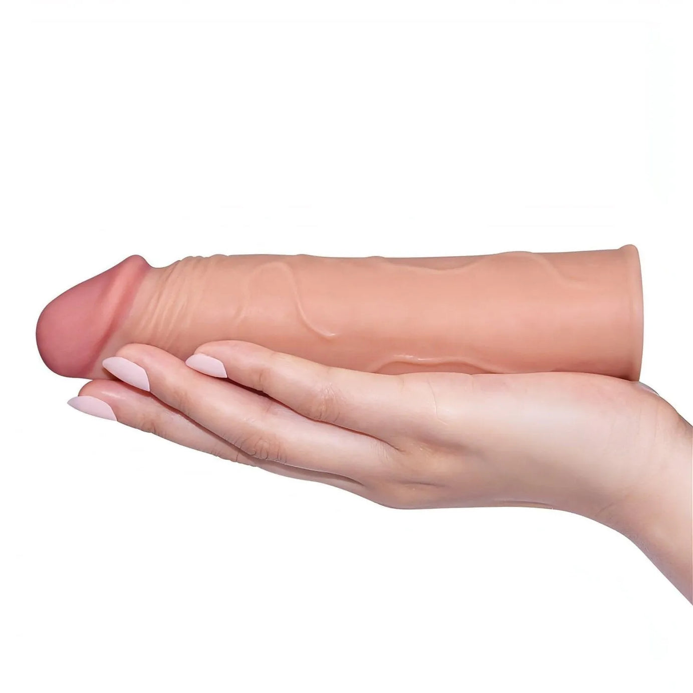 Guaina Fallica Realistica da 16.5 cm e 2.5 di estensione - Rosa Carne