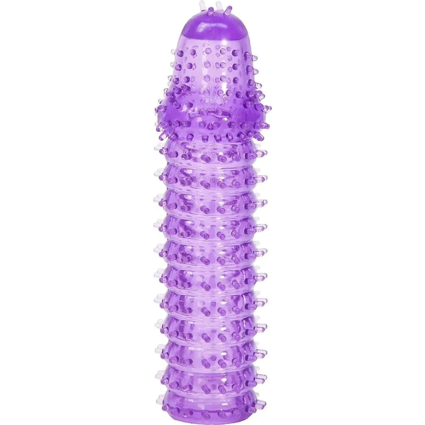 Guaina fallica in silicone con rilievi e nervature stimolanti