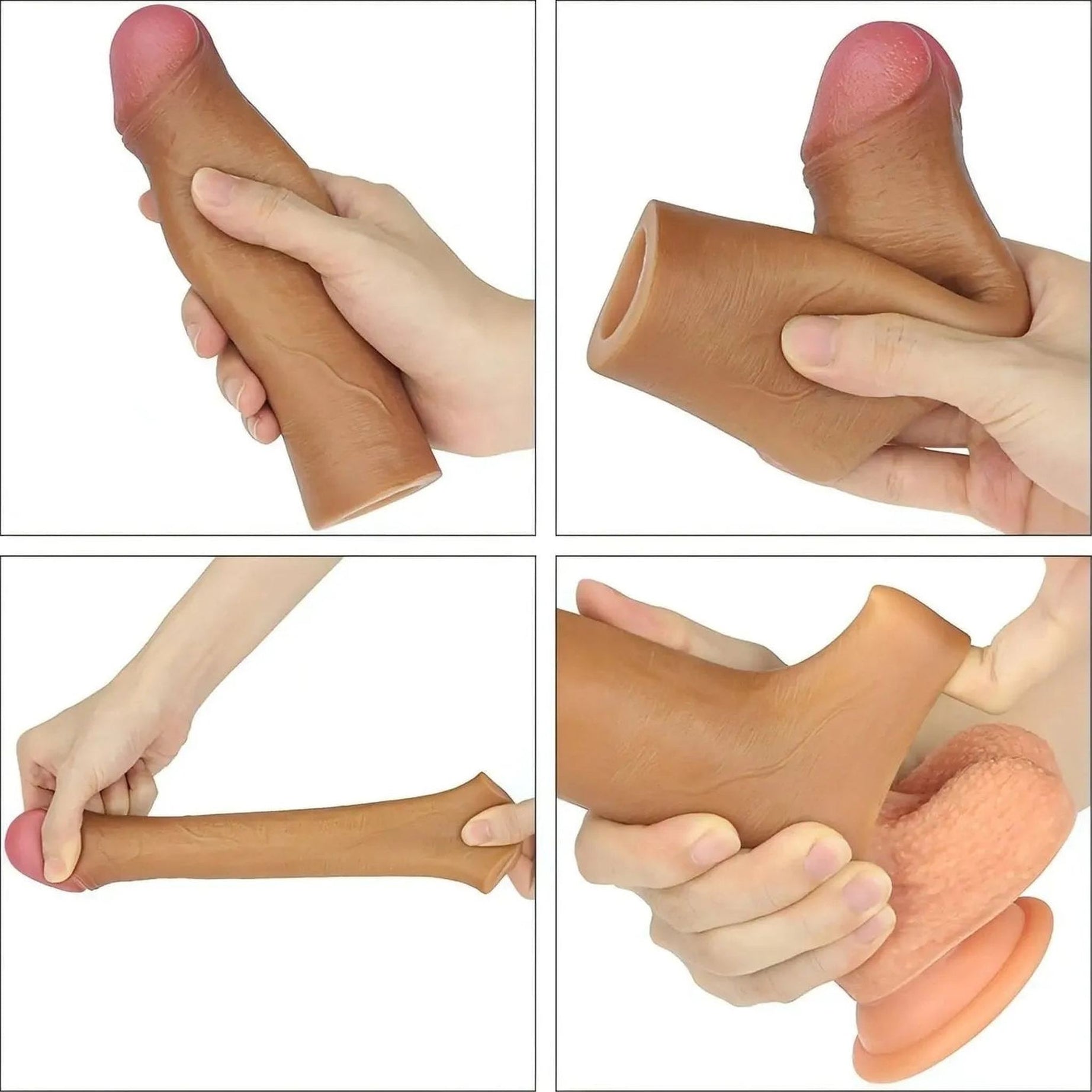 Guaina fallica realistica - Incrementa la lunghezza di 5 cm e il glande del 40%