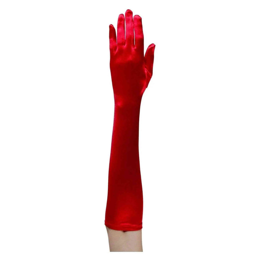 Guantes rojos largos de Lycra