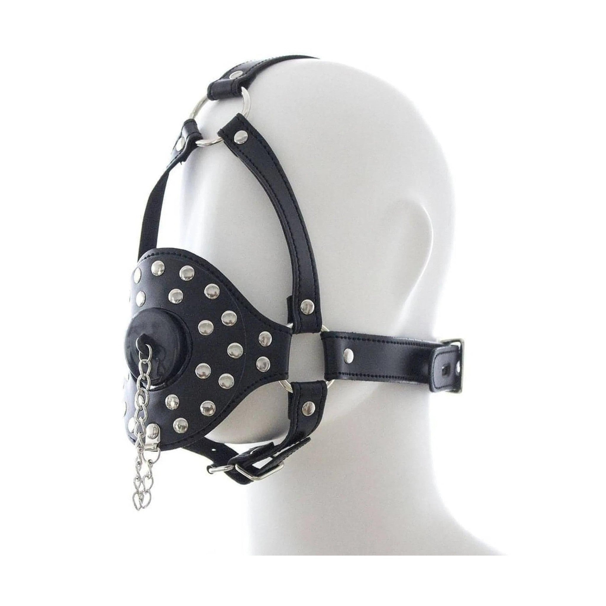 Harness Gag con Tappo Removibile - Nero