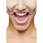 Hook Gag with leather straps - White
