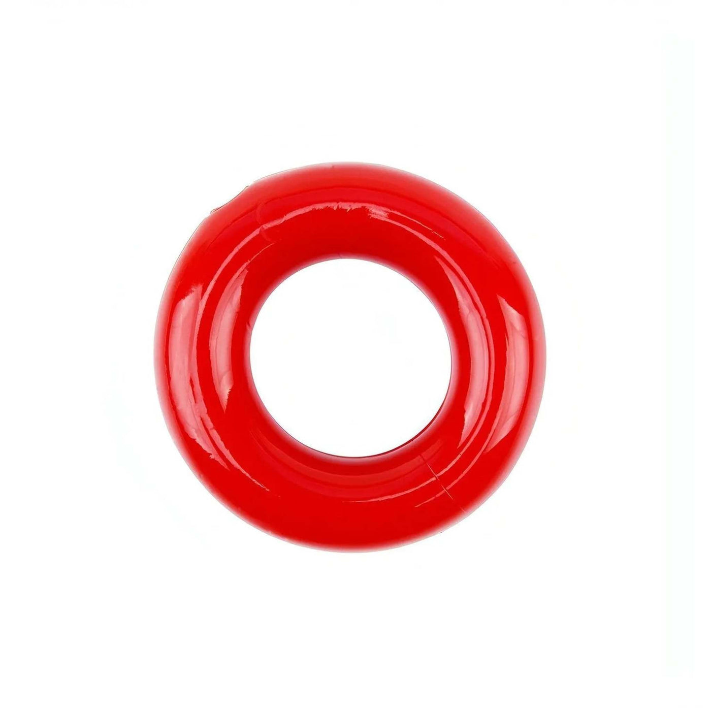 Anello cockring rosso singolo in TPE morbido con struttura uniforme