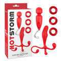 Hot Storm - Set di 3 Cockrings, Stimolatore Prostatico e Wand
