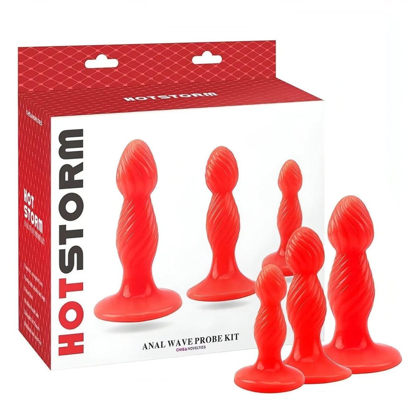Hot Storm Set di 3 Divaricatori Anali Rossi