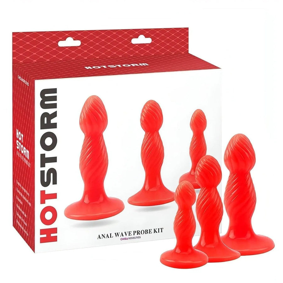 Hot Storm  Set di 3 Divaricatori Anali Rossi