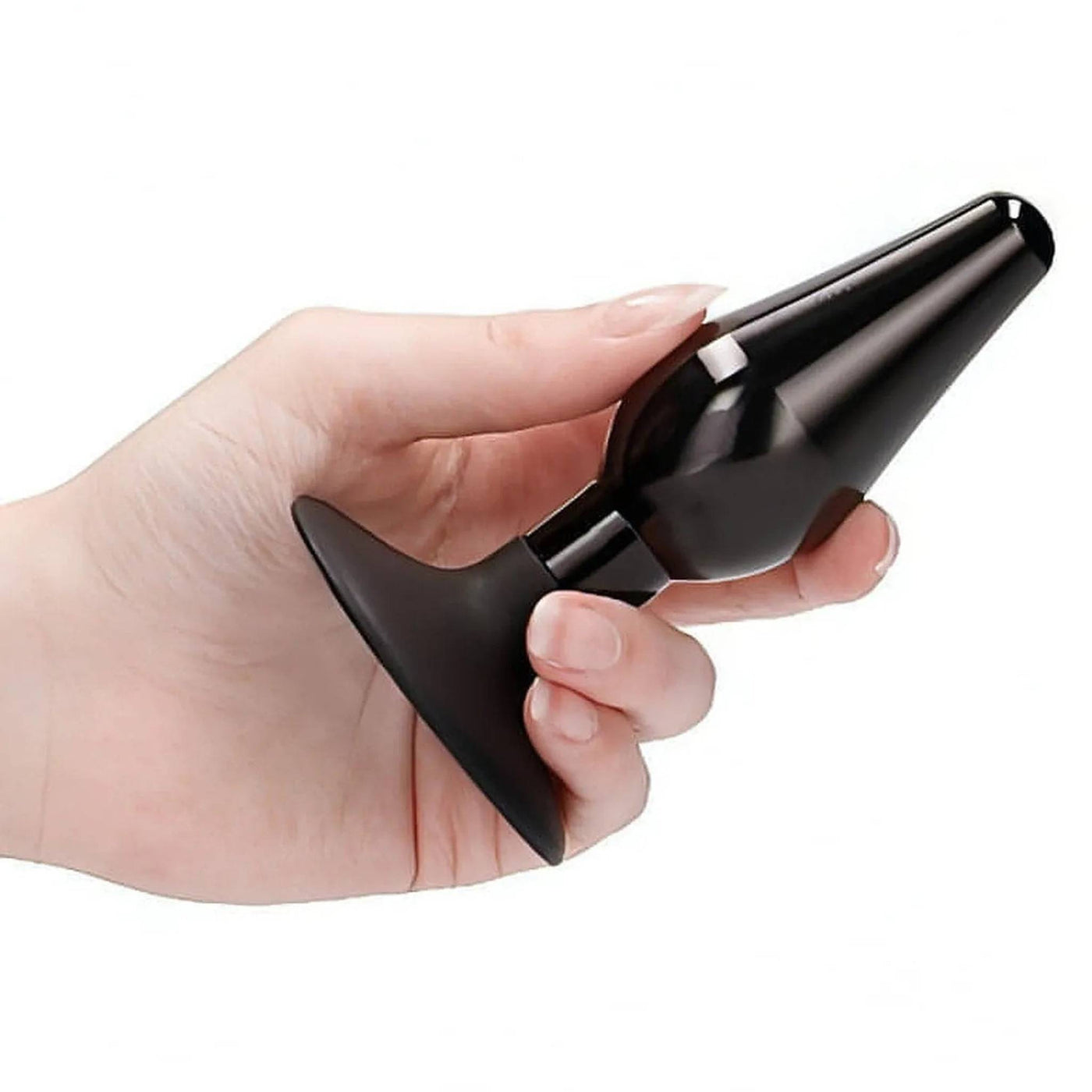 Interchangeable Butt Plug Set - Rounded Large - Black