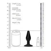 Interchangeable Butt Plug Set - Rounded Large - Black