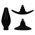 Conjunto de tapón de tope interquancable - medio redondeado - negro