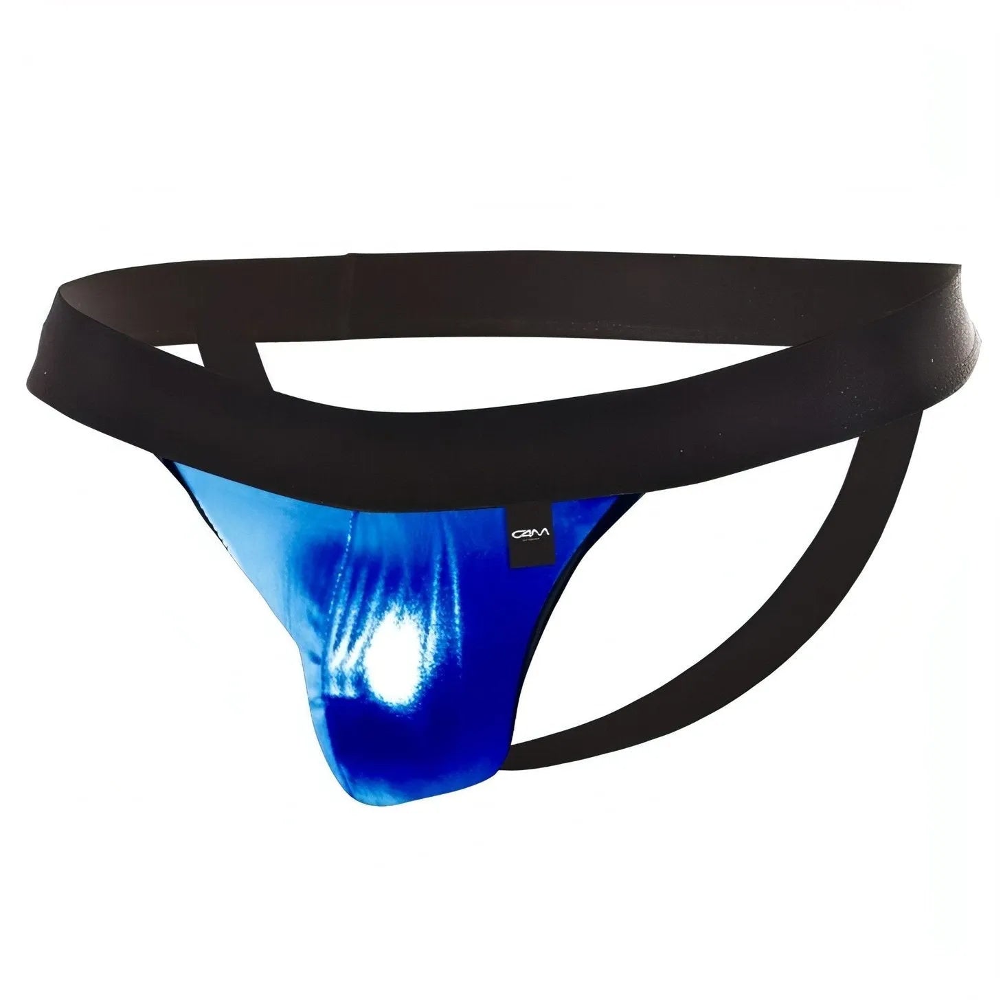 Jock Strap Blu Lucido Wet Look - S - GoEstasy