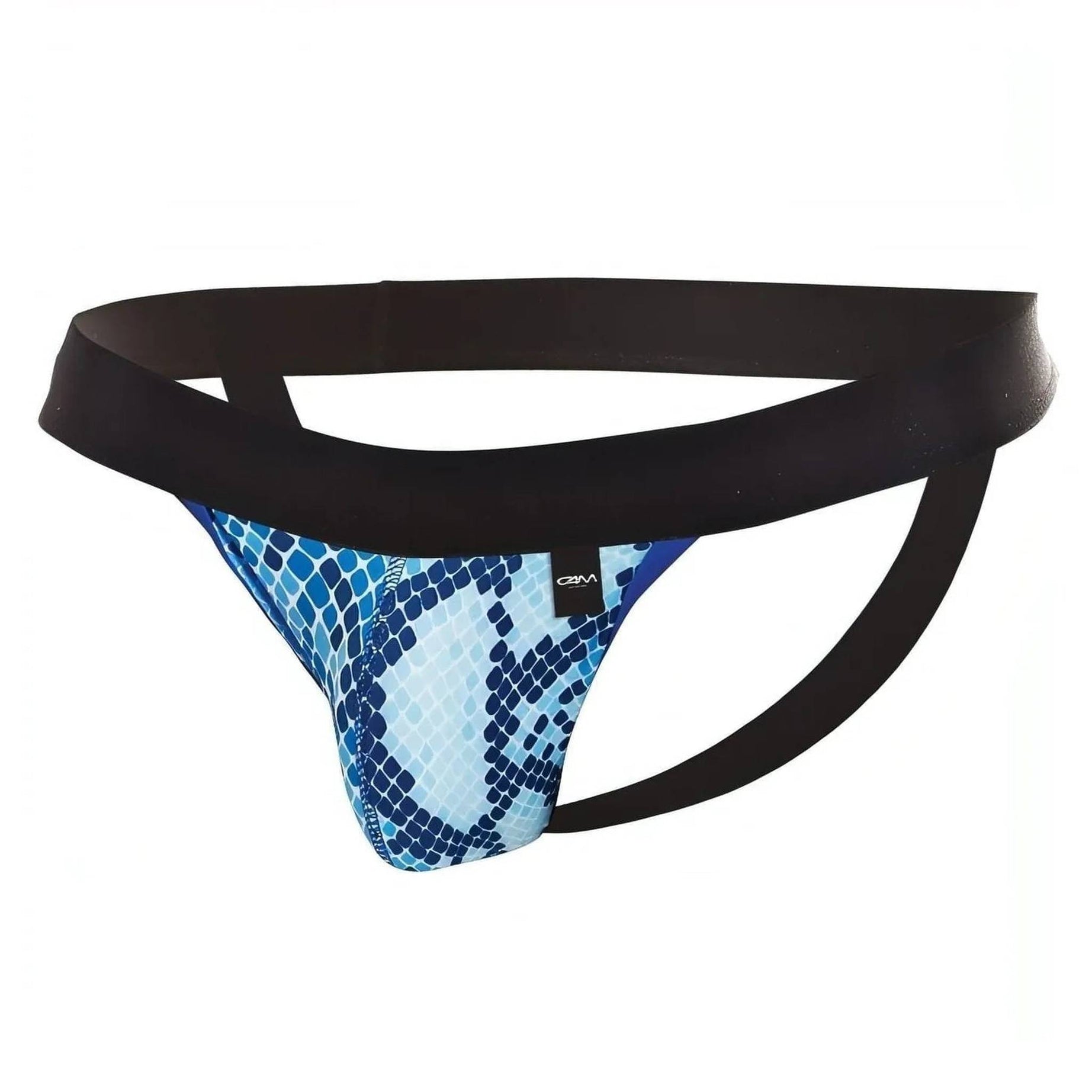 Jock Strap Snake Skin Blu - L