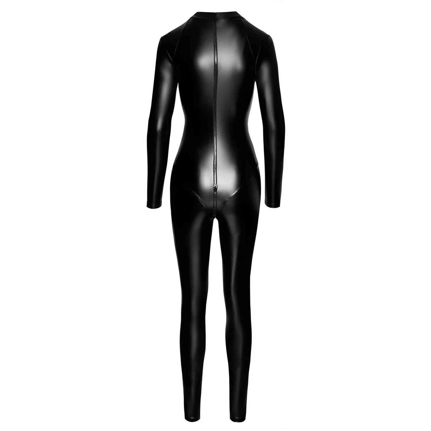 Jumpsuit aderente con inserto di velluto tigrato