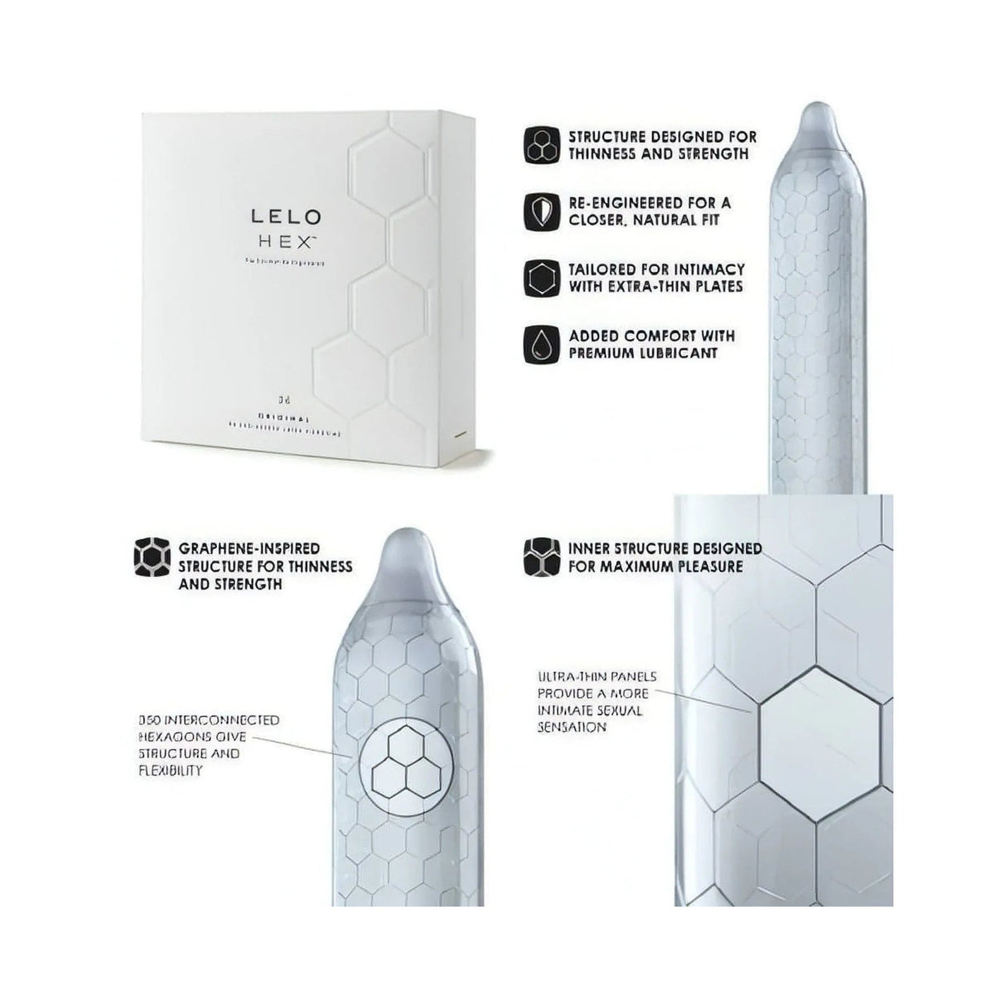 Lelo Hex Respect XL – Confezione da 12 profilattici