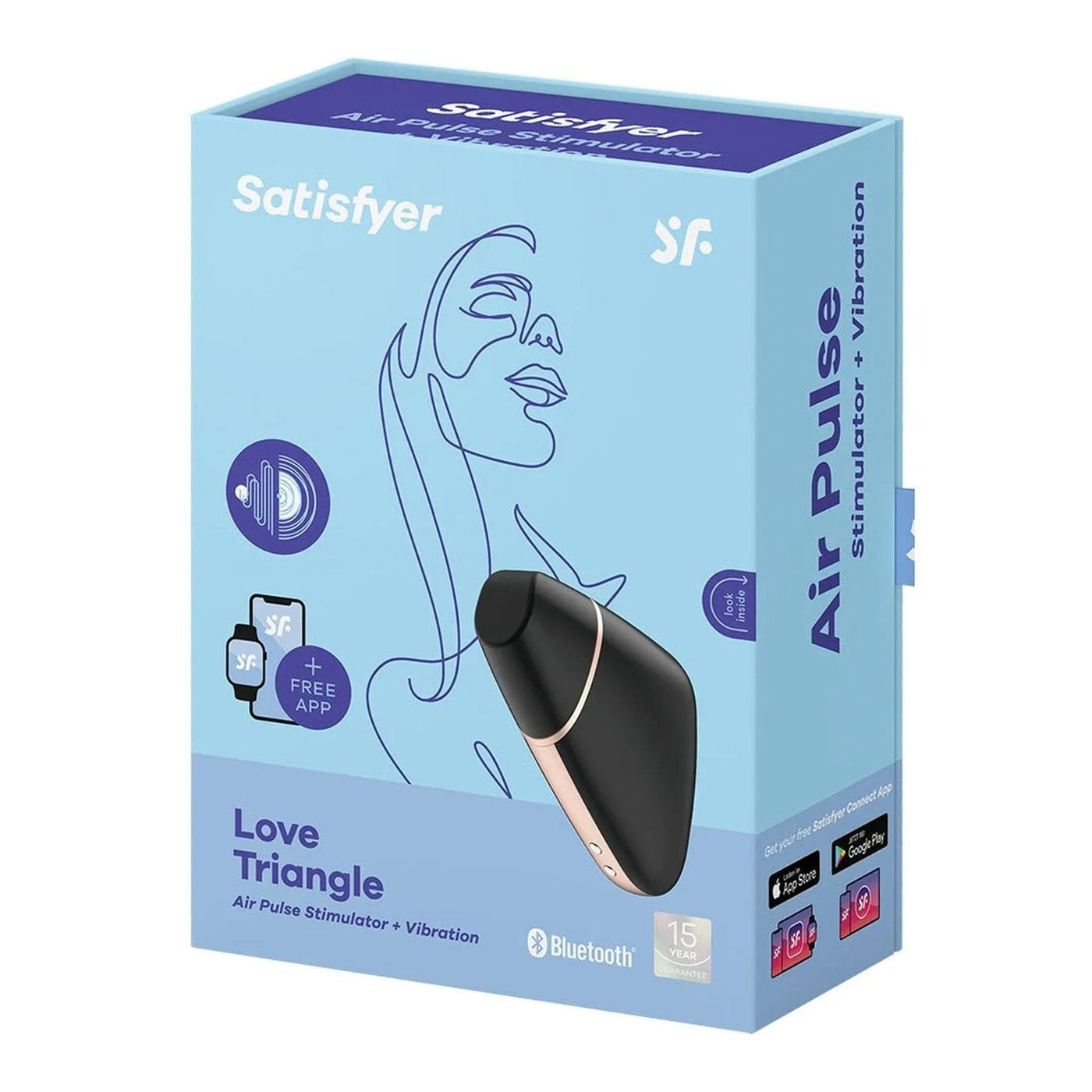 Love Triangle - Air Pulse Stimulator + Vibration