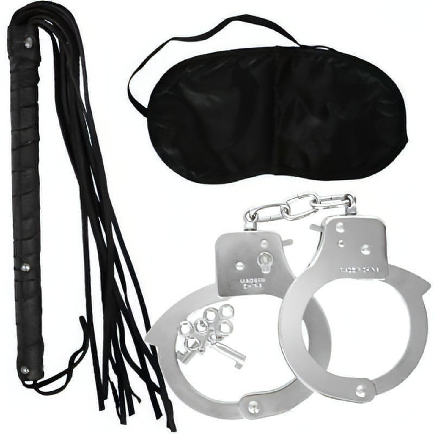 Lover's Fantasy Kit - Set manette, frustino e benda - GoEstasy