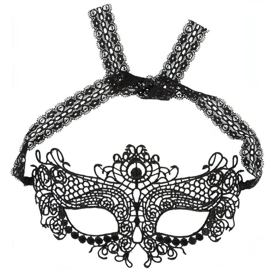 Schwarze Spitzenmaske