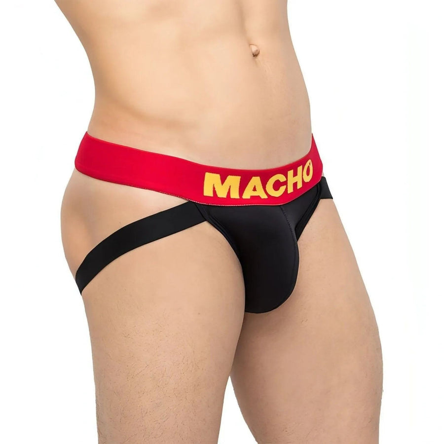 Macho Joc Strap Schwarz und Rot
