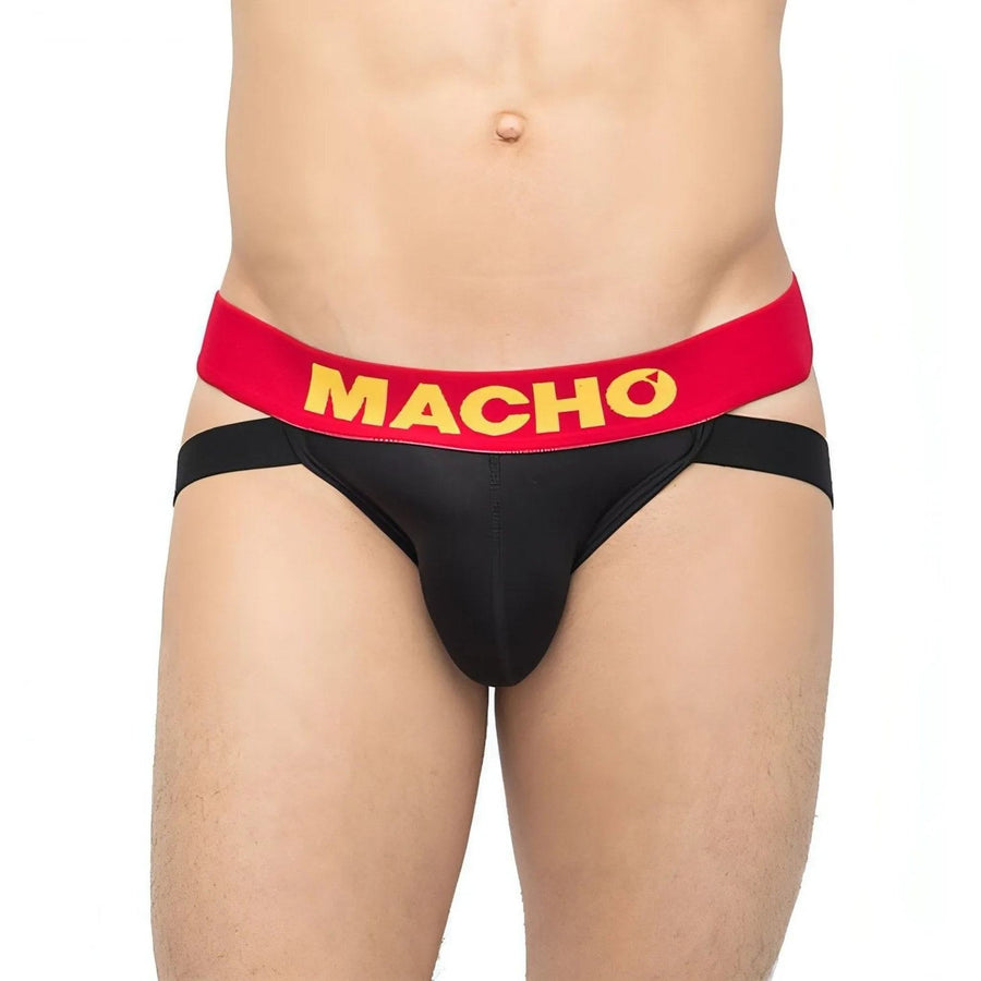 Macho Joc Strap Schwarz und Rot