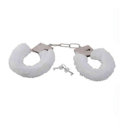 Manette metalliche con peluche bianco