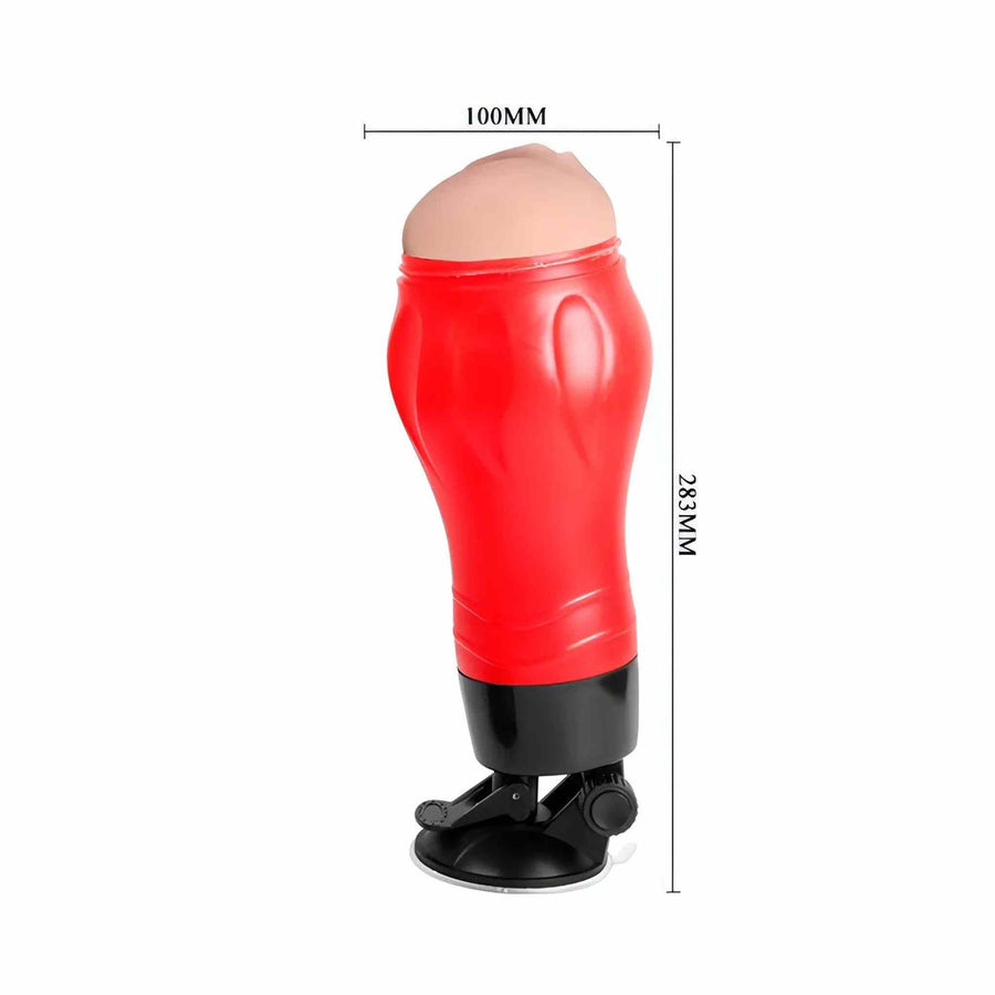 Realistic Tilting and Adjustable Masturbator, with suction cup - 12 vibration modes