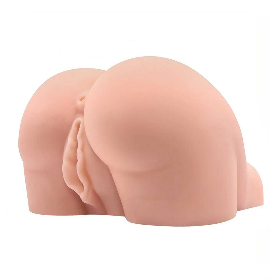Super Realistic Anus and Vagina Vibrating Masturbator - Multispeed, Flesh Pink