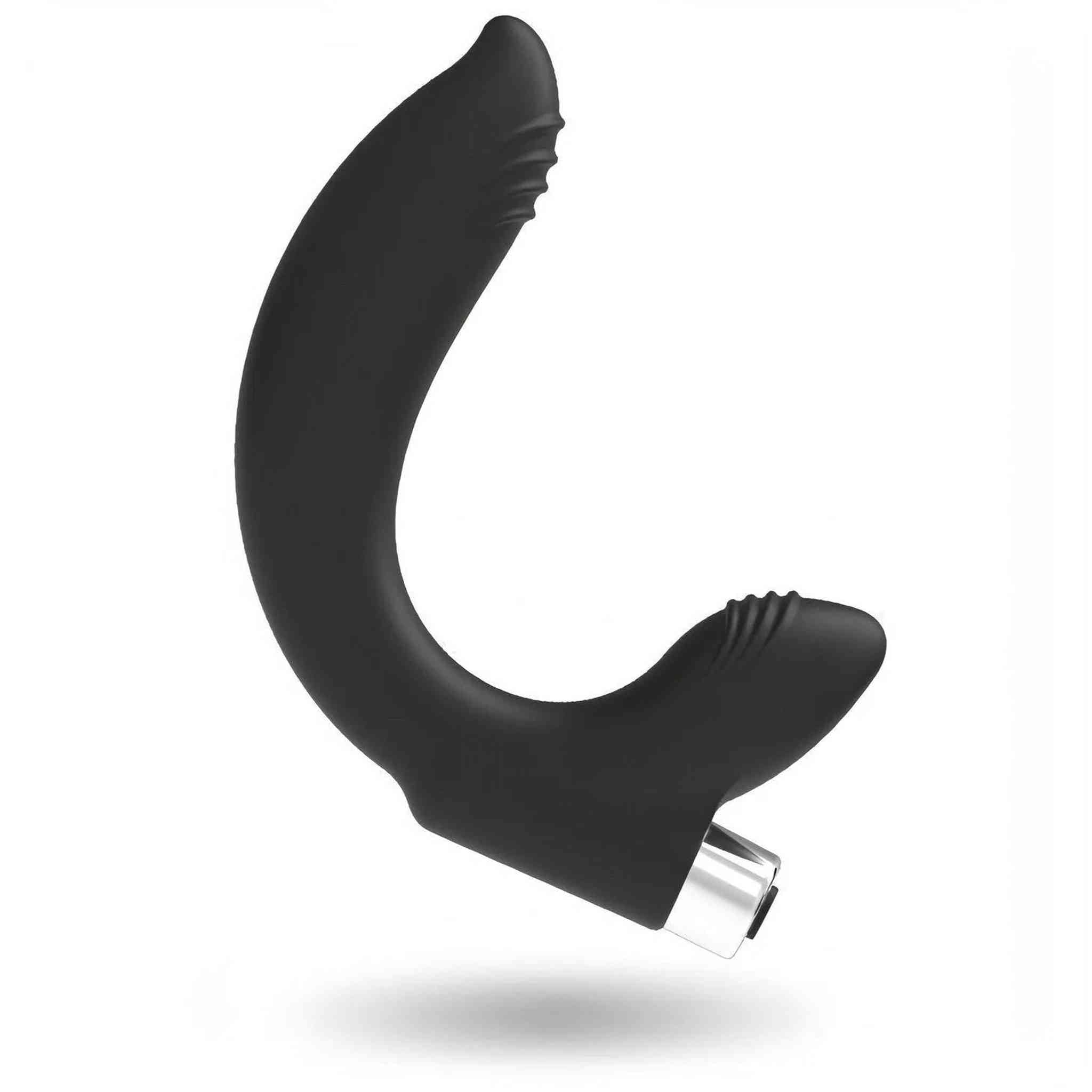 Maxi Curve Massaggiatore prostata e perineo in silicone - 10 modalità di vibrazione, Ricaricabile, Nero