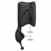 Men's Wand Massager - Potente masturbatore ergonomico con due potentissimi motori, 10 modalità di vibrazione