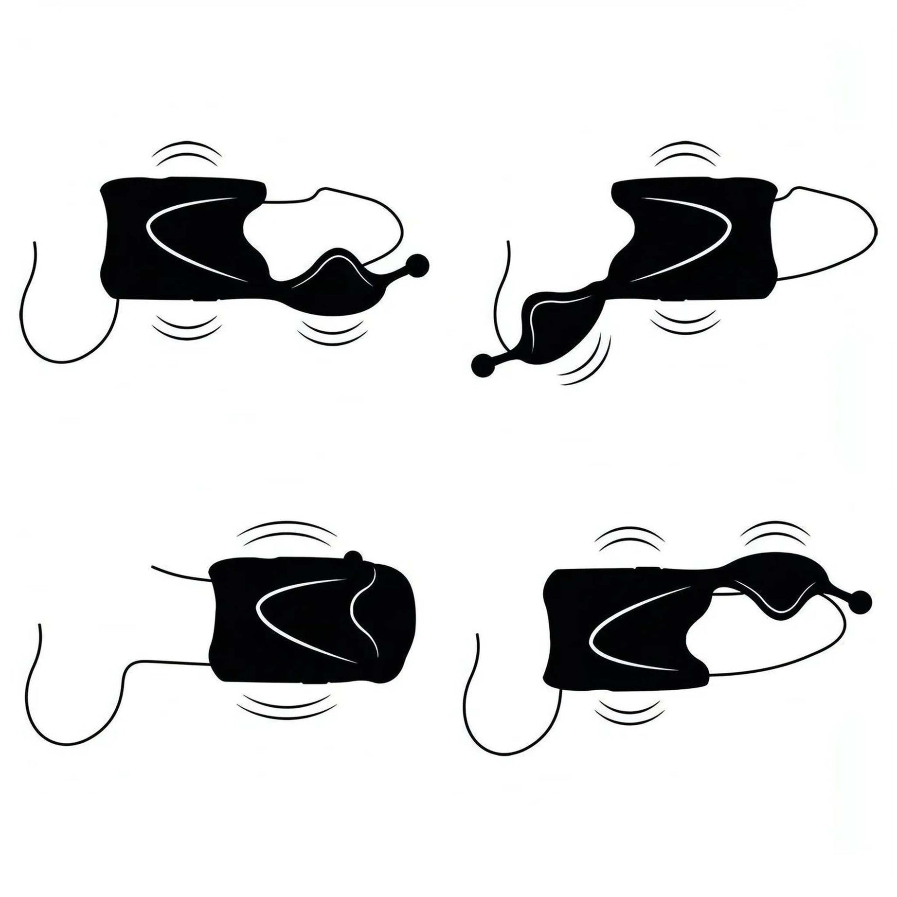 Men's Wand Massager - Potente masturbatore ergonomico con due potentissimi motori, 10 modalità di vibrazione