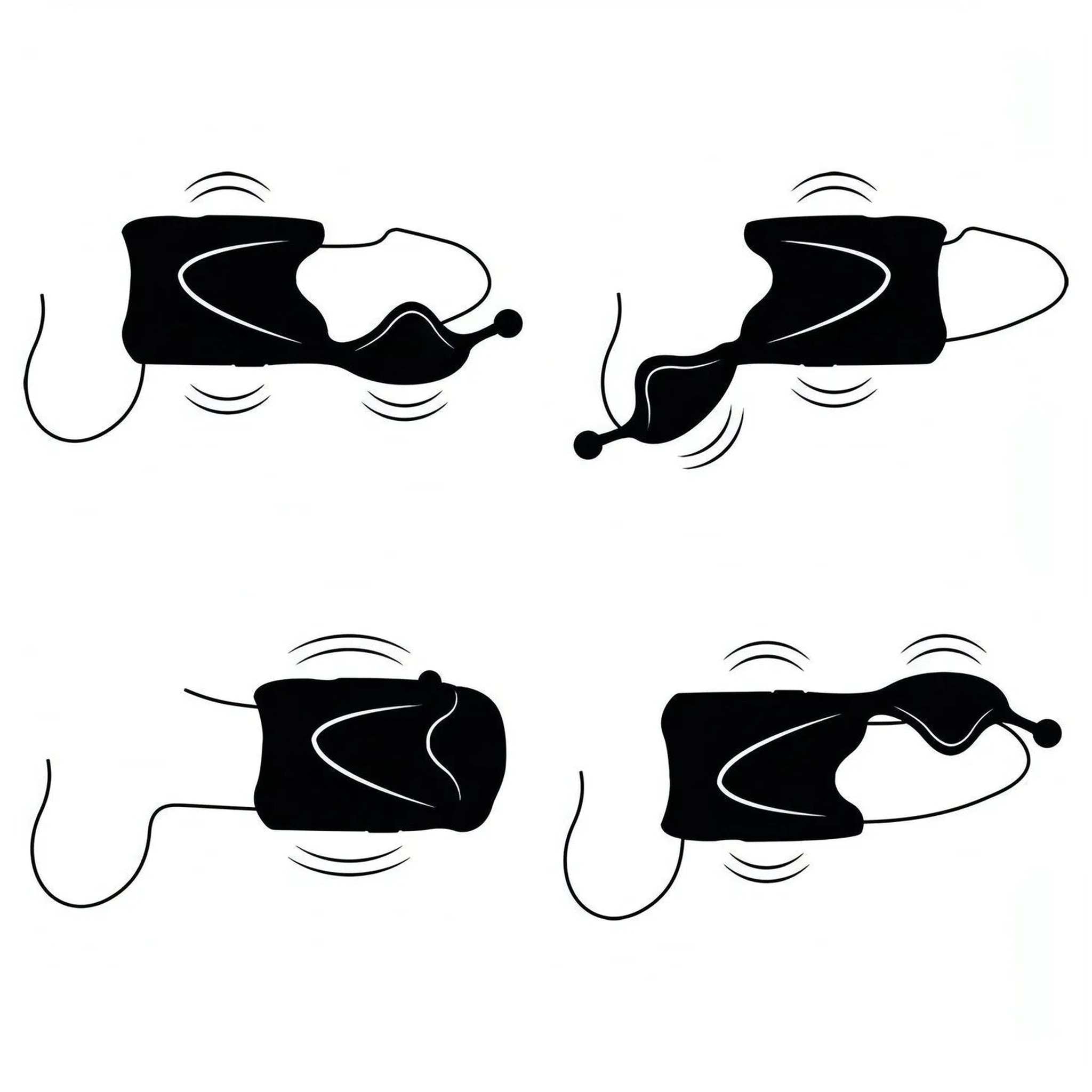 Men's Wand Massager - Potente masturbatore ergonomico con due potentissimi motori, 10 modalità di vibrazione