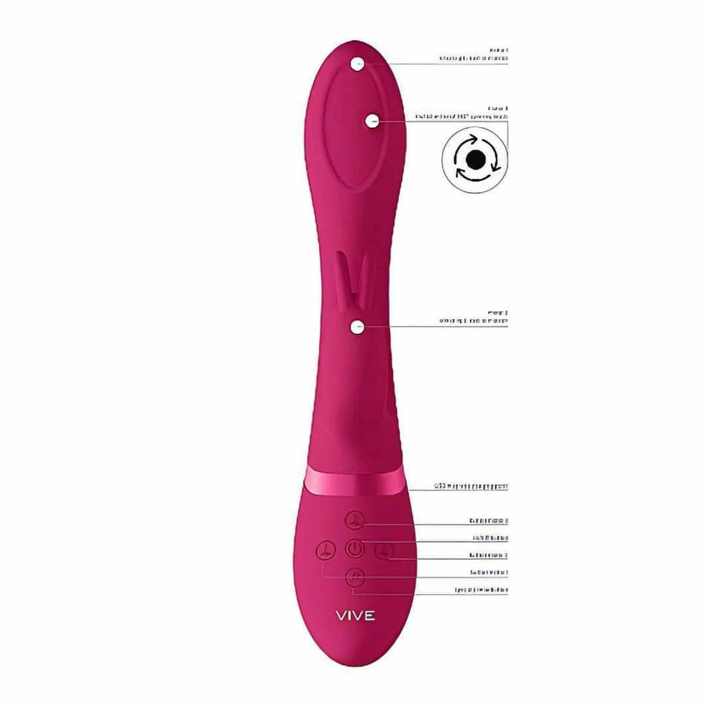 Mira Vibratore Rabit Con Perno Roteante a 360°