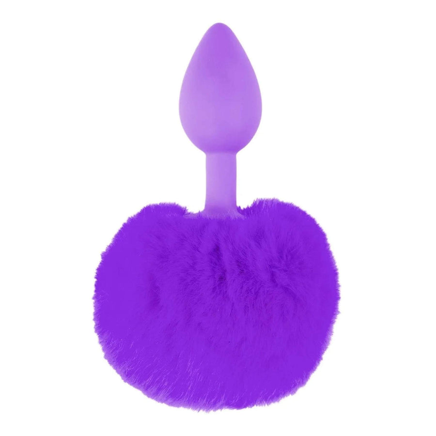 Neon Bunny Tail Viola - Mini enchufe anal con Pon Pon