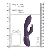 Dimensioni vibratore rabbit nero 22 cm confronto con lattina e rossetto