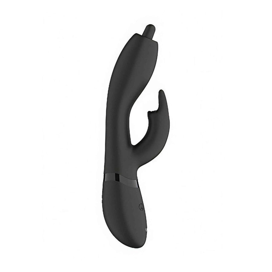 Conejo vibrador del Nilo con 3 motores y puntos fijos para estimular el punto G - Negro
