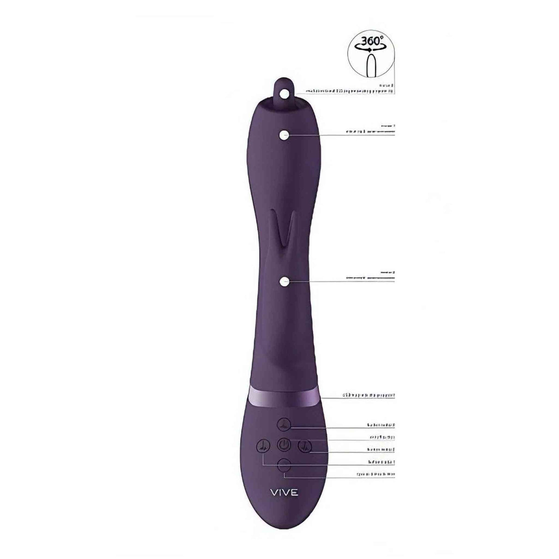 Nilo Rabbit Vibratore con Punta di Precisione Rotante