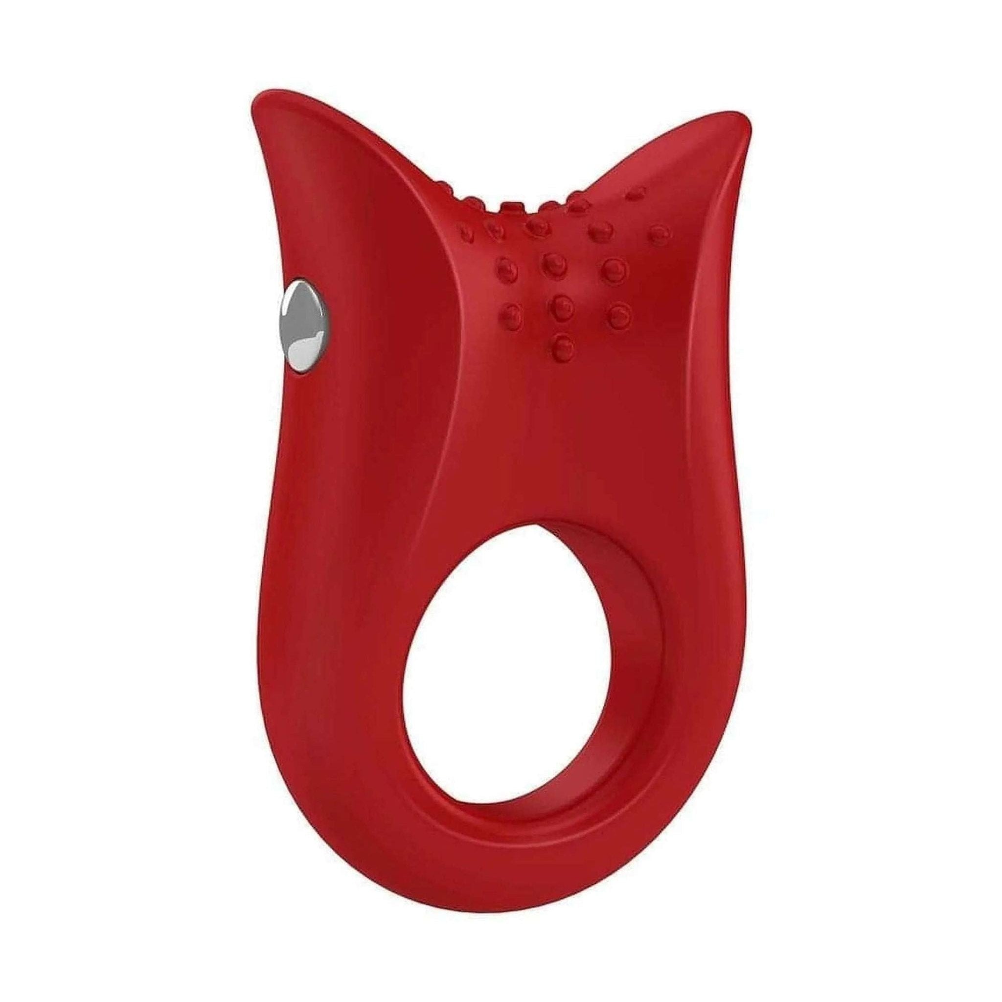 OVO B2 Anello Vibrante in Silicone Rosso