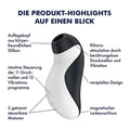 Orca Double Air Pulse Vibrator - Black/White