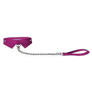 Ouch! Deluxe - Collare a colletto con guinzaglio coordinato - Rosa