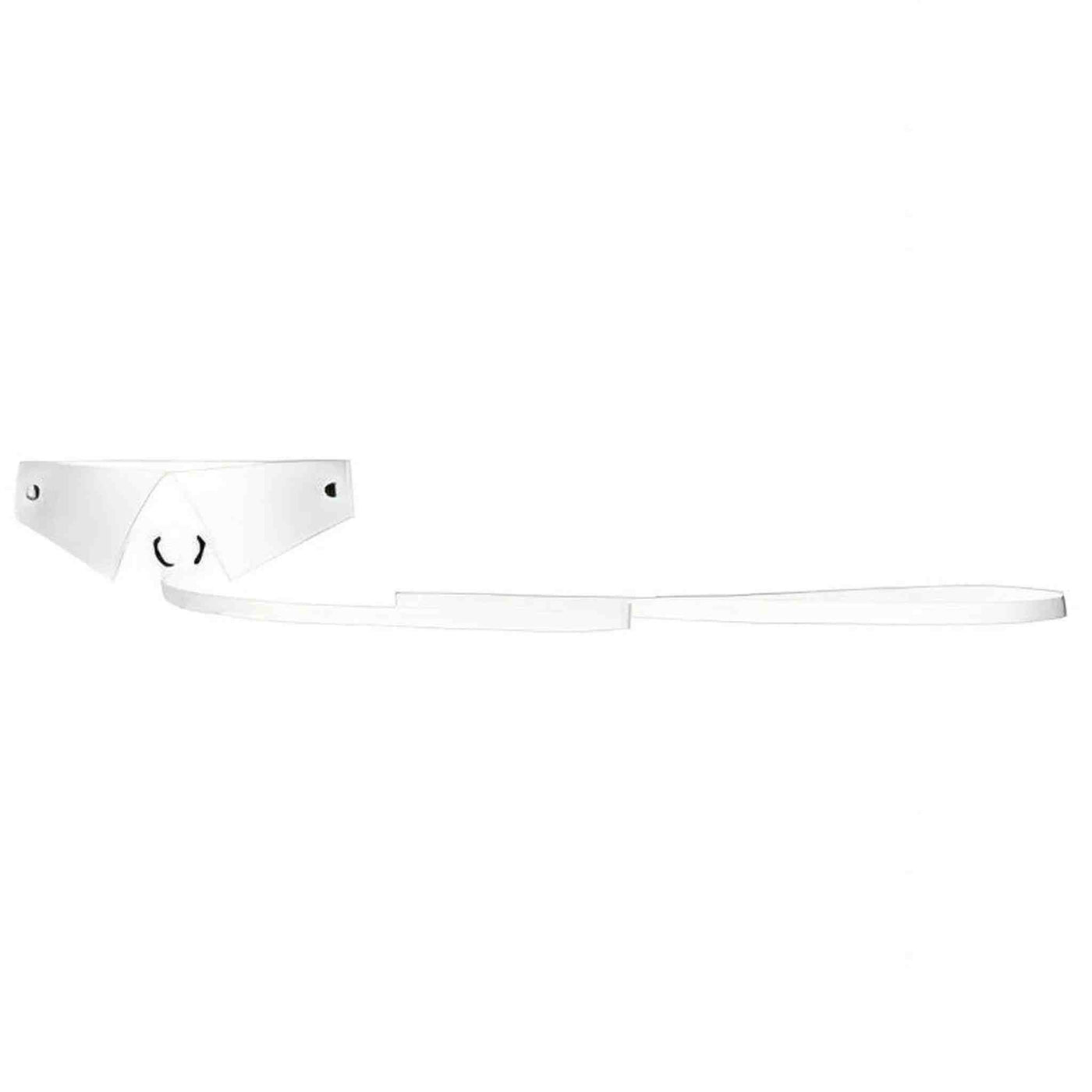 Ouch! Deluxe - Collare a colletto con guinzaglio coordinato - Bianco lucido