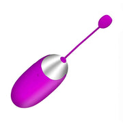 Ovetto vibrante Abner viola in silicone con sezione centrale metallica